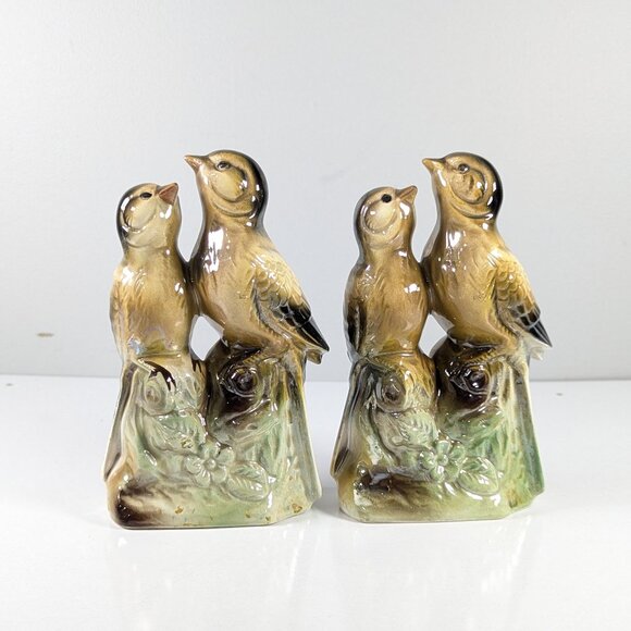 Pair mcm decorative bird figurines JAPAN - Picture 1 of 9